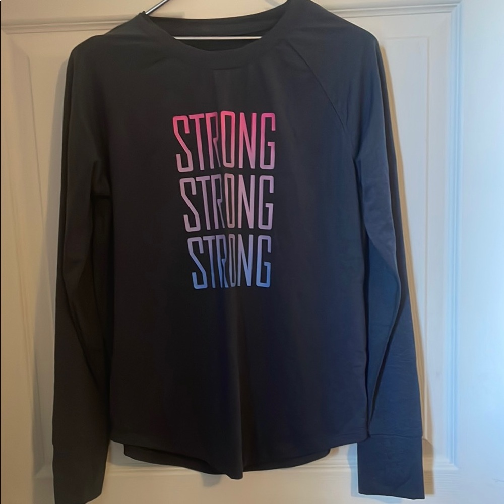 Youth Large Moisture wicking Long Sleeve Tee - Strong Graphic - 2/$15